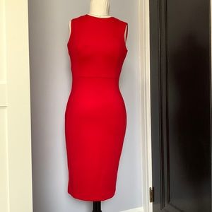 Calvin Klein Red Sheath Dress. Size 2.